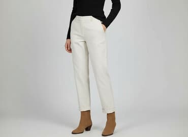 buty na koturnie deichmann: Spodnie materiałowe damskie, rozmiar M — 7