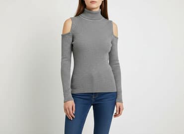 sweter z odkrytymi ramionami: F&F, Sweter damski, rozmiar S — 1