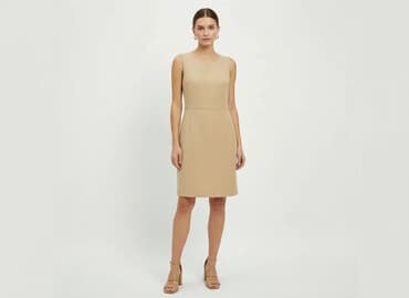 beżowy trencz i sukienka: New Collection, Sukienka damska, rozmiar S — 1