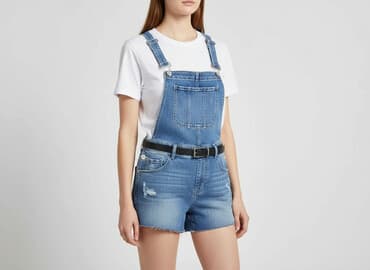 bershka kombinezon narciarski: Bershka, Ogrodniczki damskie, rozmiar S — 6