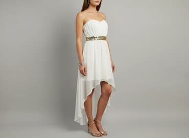 srebrne paski do sukienki: Melrose, Women`s dress, size S — 6