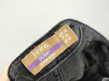 jakie rajstopy do srebrnej sukienki: Janina, Jeansy damskie, rozmiar 3XL — 4