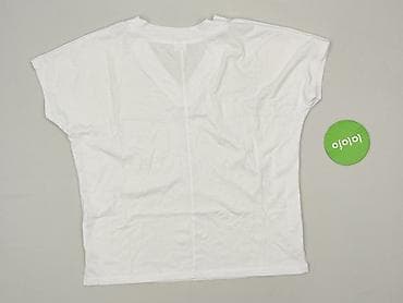 bluzki basic z dekoltem v: T-shirt damski, rozmiar M — 3