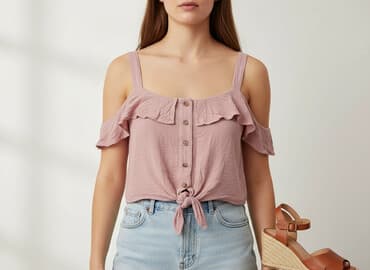 bluzki hiszpanki wiazana: Top damski, rozmiar S — 5