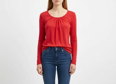 biala bluzka z dlugim rekawem: Bluzka damska, rozmiar M — 5