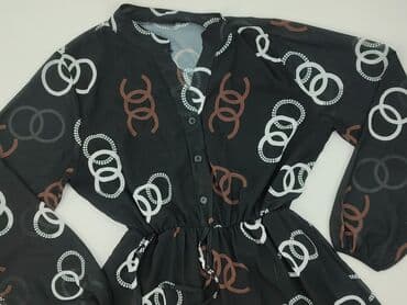 czarna sukienka z rozszerzanymi rękawami: Women`s dress, size S — 2