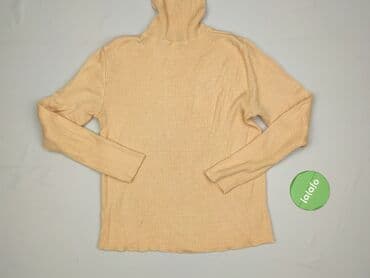 beżowe legginsy prążkowane: Sweter damski, rozmiar One size — 3