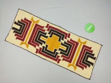 obrus żółty: Bieżnik/serweta na stół – ręcznie robiony gobelin na kanwie - Wzór — 2