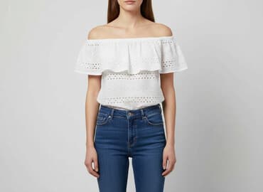 biale obcisla bluzki: Esmara, Bluzka damska, XS — 7