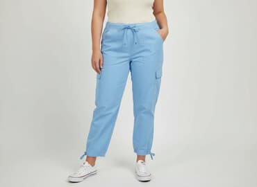 c a spodnie narciarskie: Blue, Spodnie materiałowe damskie, rozmiar XL — 6