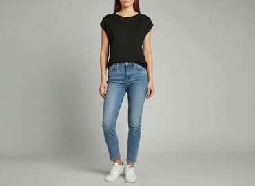 czarne eleganckie t shirty: Moodo, T-shirt damski, rozmiar L — 6