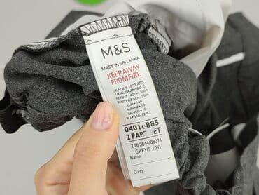 spodnie woskowane matowe: Material trousers, Marks & Spencer, 10 years, 140, condition - Perfect — 4