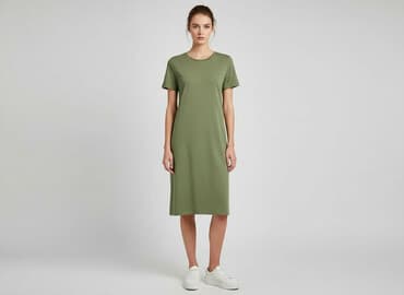 oliwkowa sukienka zara: PULL&BEAR, Sukienka damska, rozmiar S — 7