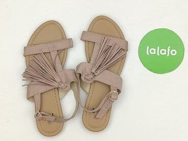 buty pudrowy róż na wesele: Sandały damskie, rozmiar 38 — 3