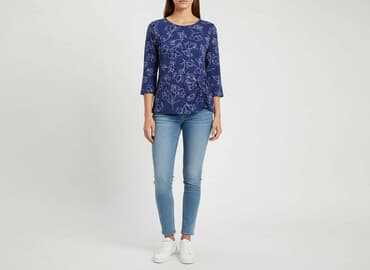 koszula z wiązaniem w talii: Bluzka damska, M — 5