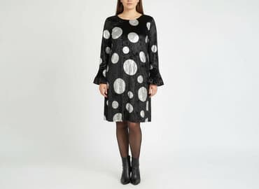 jakie rajstopy do srebrnej sukienki: Monika Kamińska, Sukienka damska, rozmiar 3XL — 6