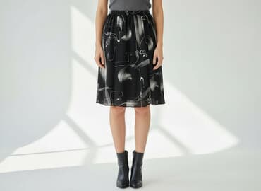 czarne spódnice w kratę: Spódnica damska, rozmiar L — 5