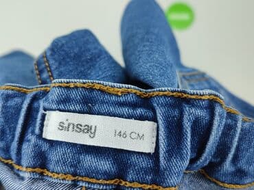 zalando kombinezony dzieciece: Spodnie jeansowe, Sinsay, 11 lat, 146, stan - Bardzo dobry — 4