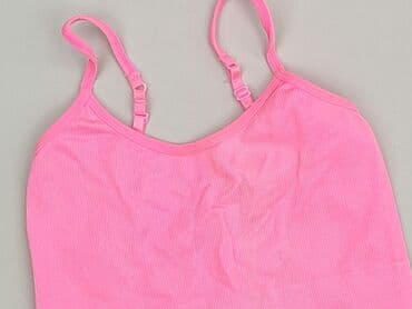 biustonosze 65c: Różowy top/bra sportowy dla kobiety - Model: krótki top na cienkich — 1