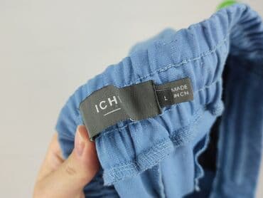 joggery bawełniane damskie: Ichi, Spodnie materiałowe damskie, rozmiar L — 5