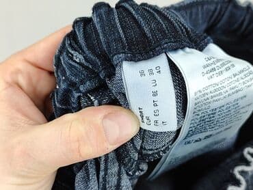 zara woskowane spodnie: H&M, Material trousers for women, size S (EU 36) — 5