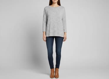 bluzki dla 70 latki: F&F, Sweter damski, rozmiar L — 6