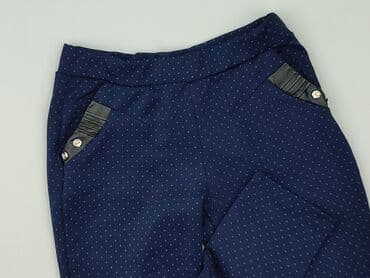 granatowe chinosy damskie: Classic, Spodnie materiałowe damskie, rozmiar XL — 1