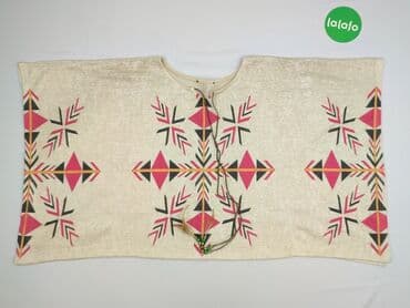 sukienka w geometryczne wzory h: Women`s cape, size One size — 2