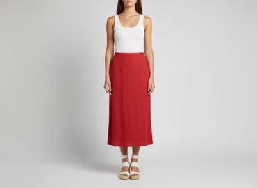 czerwona sukienki maxi: Mango, Spódnica damska, rozmiar S — 1