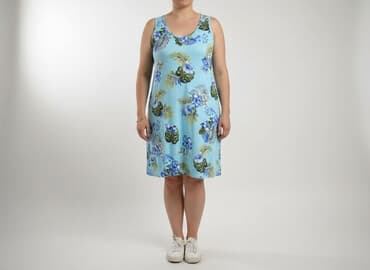 letnie sukienki z długimi rękawami: Sukienka damska, rozmiar 2XL — 1