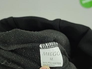 czarne dzwony: Spodnie materiałowe damskie, rozmiar M — 4