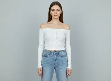 bluzki prazkowane: Top damski, rozmiar S — 5