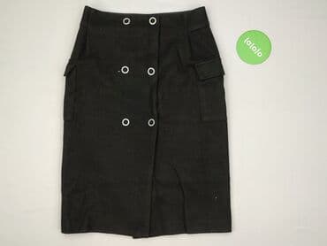 prążkowane spódnice midi: Black, Spódnica damska, rozmiar M — 2