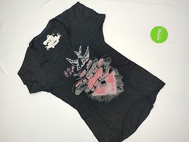 bluzki czarne basic: Zara, T-shirt damski, rozmiar M — 2