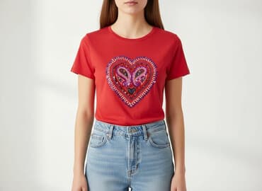 bluzki w paski z serduszkiem: Atmosphere, T-shirt damski, rozmiar M — 1