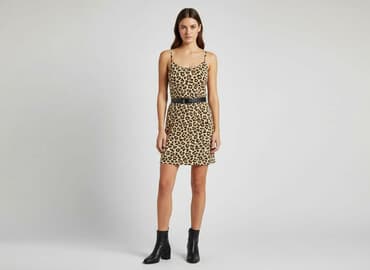 tanie sukienki w panterkę: Sukienka damska, rozmiar S — 1