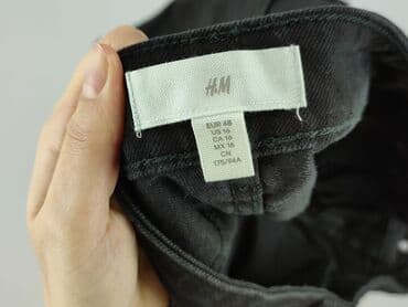 czarne krótkie spodenki jeansowe: H&M, Szorty damskie, rozmiar XL — 4