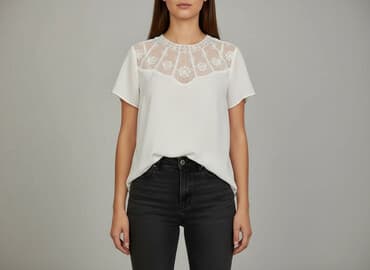 bluzki z rękawami z siateczki: Bluzka damska, rozmiar L — 1