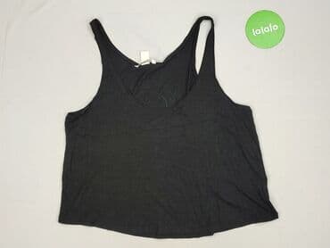 czarne bluzki na ramiączkach: H&M Basic, Top damski, rozmiar S — 2