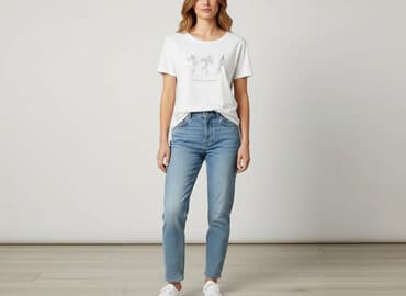 koszula damska z napisami: T-shirt damski, rozmiar M — 1