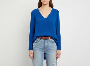 kobaltowa sukienka mohito: Zara, Bluzka damska, rozmiar S — 6