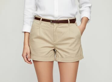 szorty damskie khaki: H&M, Szorty damskie, rozmiar S — 7