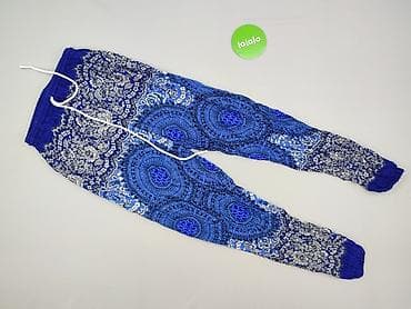 alladynki: Damskie spodnie harem/boho – niebieskie z orientalnym, mandalowym — 2