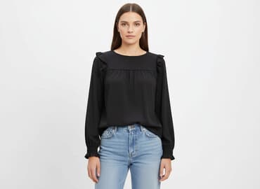 czarne bluzki pod marynarkę: House, Bluzka damska, rozmiar L — 7