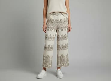 szerokie bluzki damskie: Spodnie materiałowe damskie, rozmiar S — 5