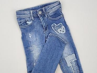 bluza domowa: Spodnie jeansowe, H&M, 5-6 lat, 116, stan - Bardzo dobry — 1