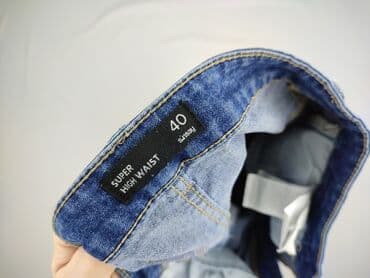 c a spodnie damskie z wysokim stanem: Jeansy damskie, rozmiar L — 4