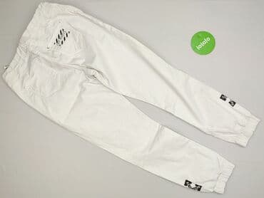 Kobiety: Off-White, Spodnie materiałowe damskie, rozmiar S — 3