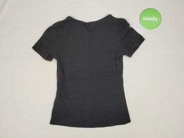 czarne t shirty w serek damskie: T-shirt damski, rozmiar S — 3