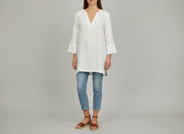 tuniki lniane włoskie: Tunika damska, rozmiar S — 1